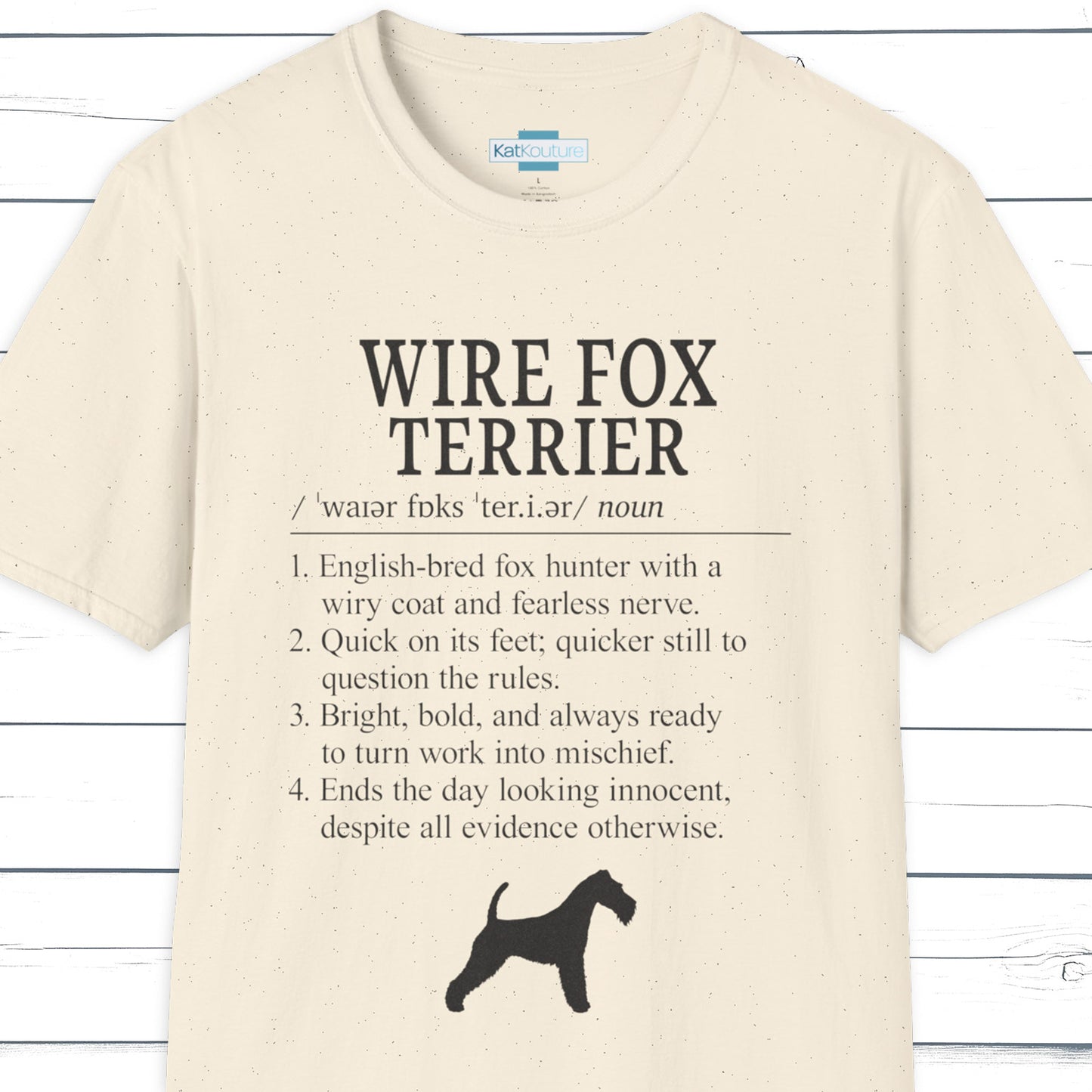 Wire Fox Terrier Definition T-Shirt Dictionary Dogs Collection