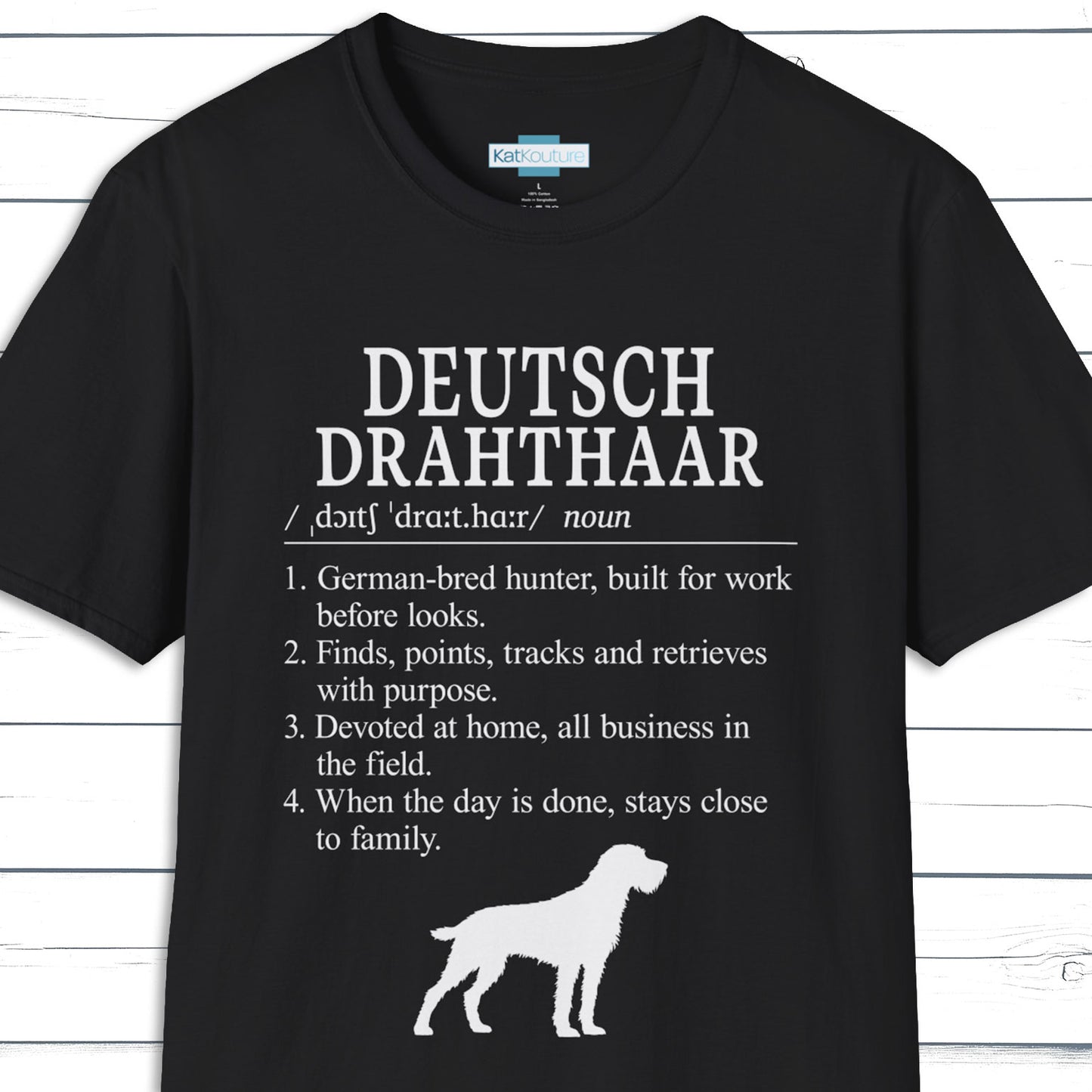 Deutsch Drahthaar Definition T-Shirt Dictionary Dogs Collection