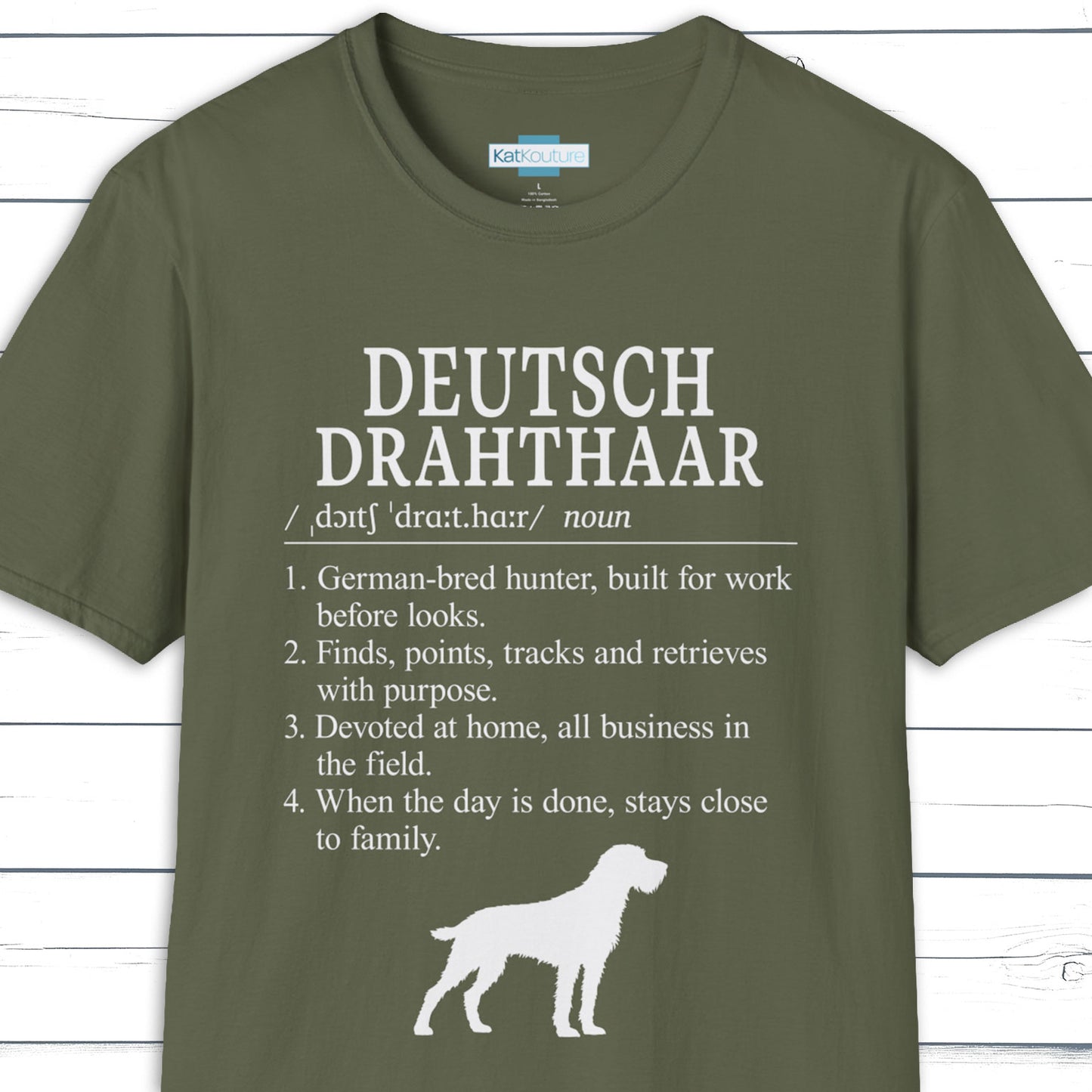 Deutsch Drahthaar Definition T-Shirt Dictionary Dogs Collection