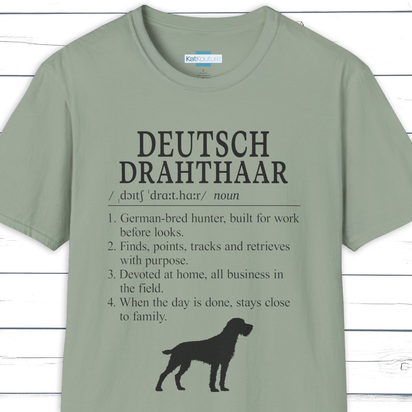Deutsch Drahthaar Definition T-Shirt Dictionary Dogs Collection