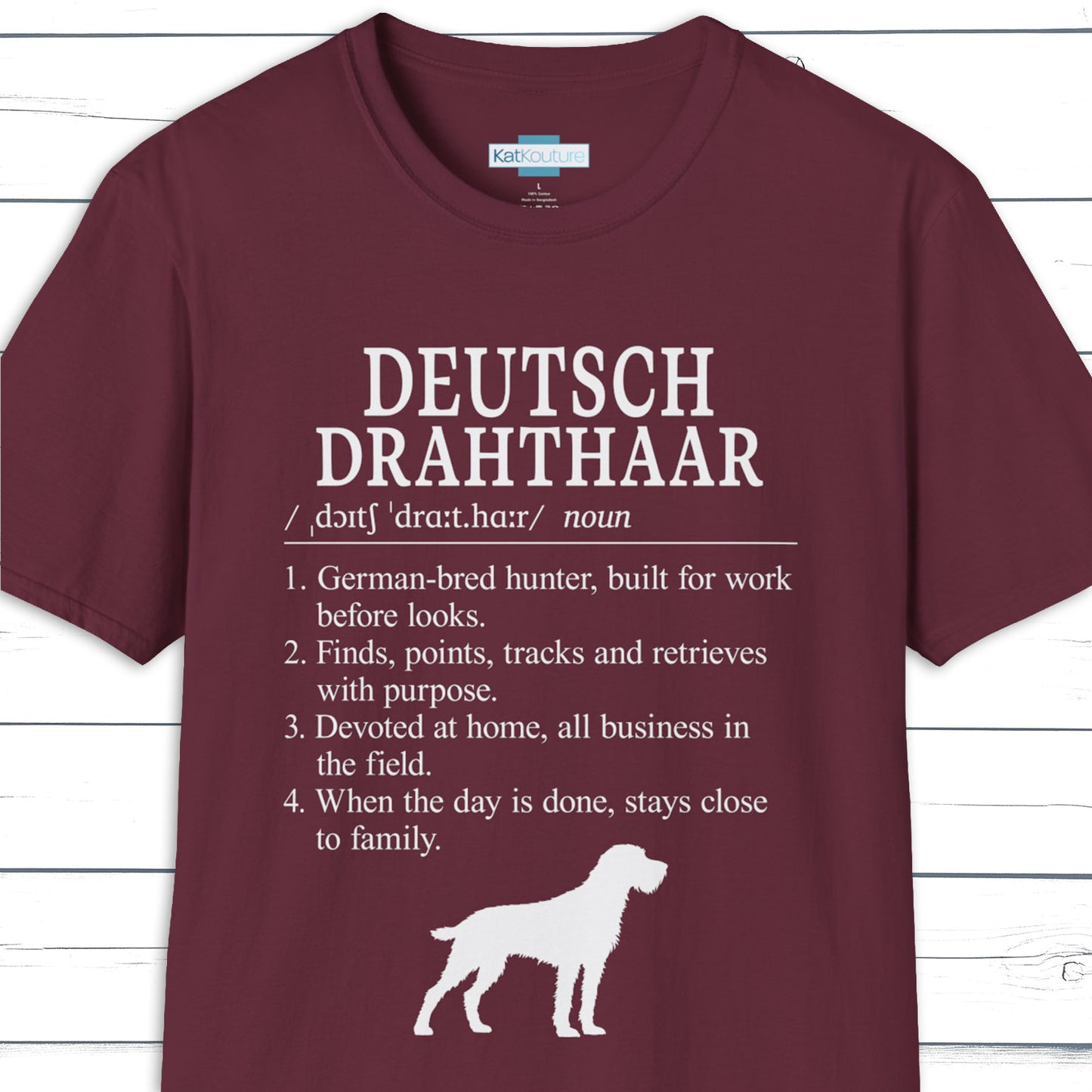 Deutsch Drahthaar Definition T-Shirt Dictionary Dogs Collection