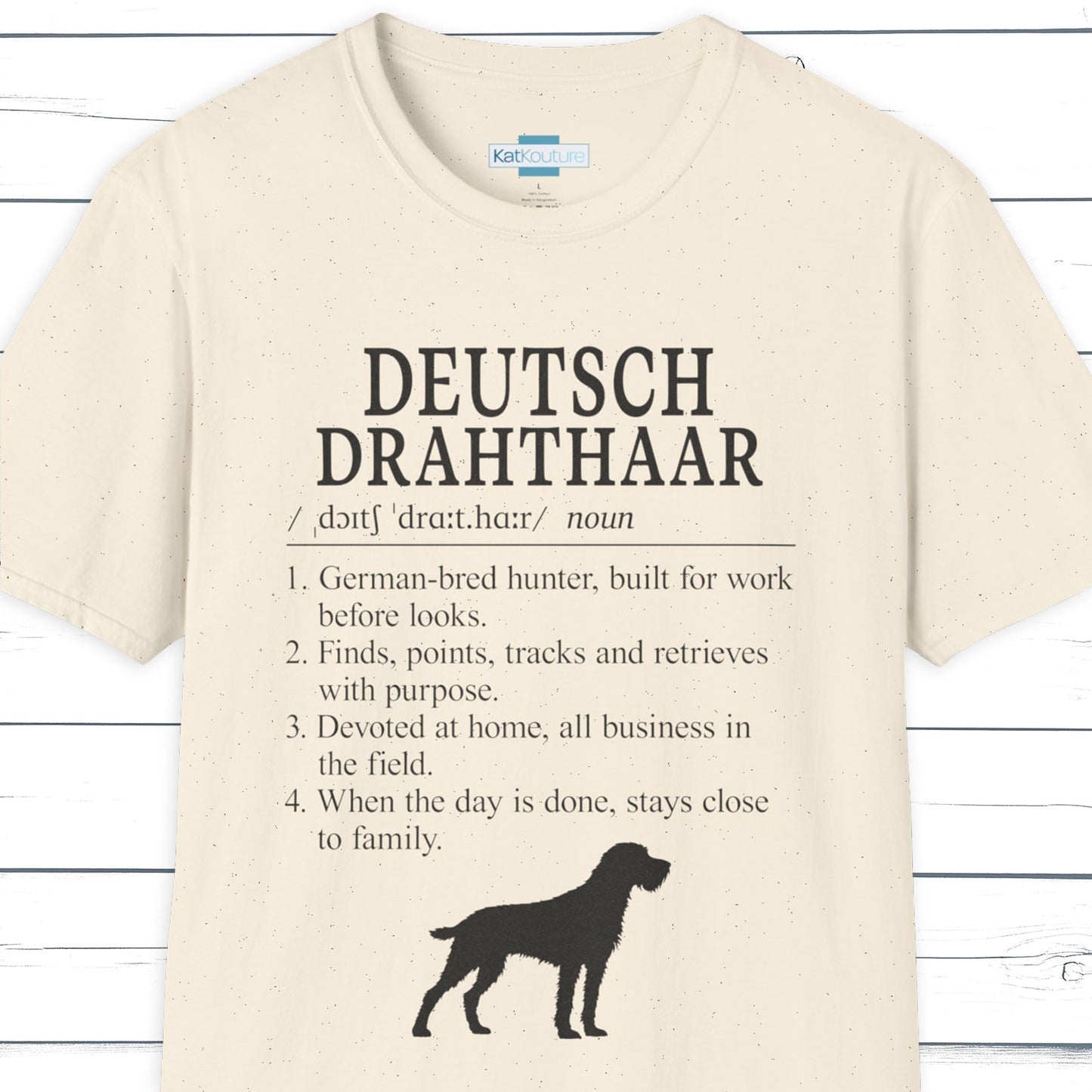 Deutsch Drahthaar Definition T-Shirt Dictionary Dogs Collection