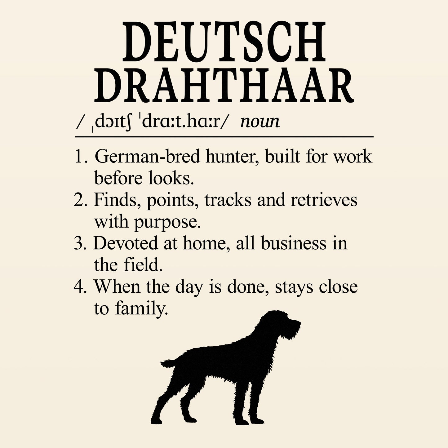 Deutsch Drahthaar Definition T-Shirt Dictionary Dogs Collection