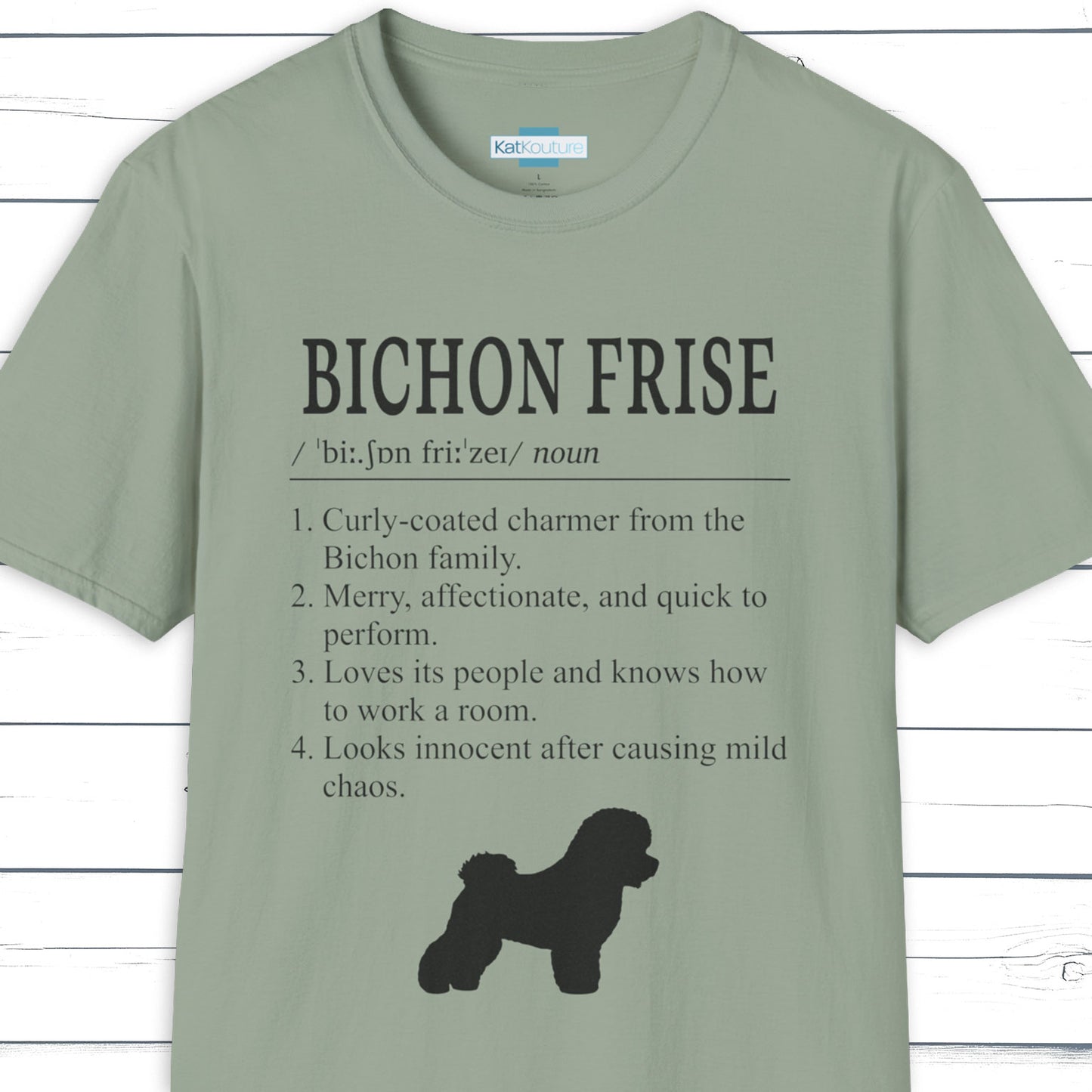 Bichon Frise Definition T-Shirt Dictionary Dogs Collection