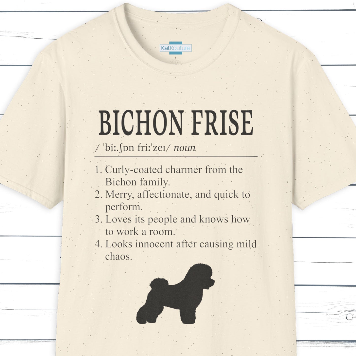 Bichon Frise Definition T-Shirt Dictionary Dogs Collection