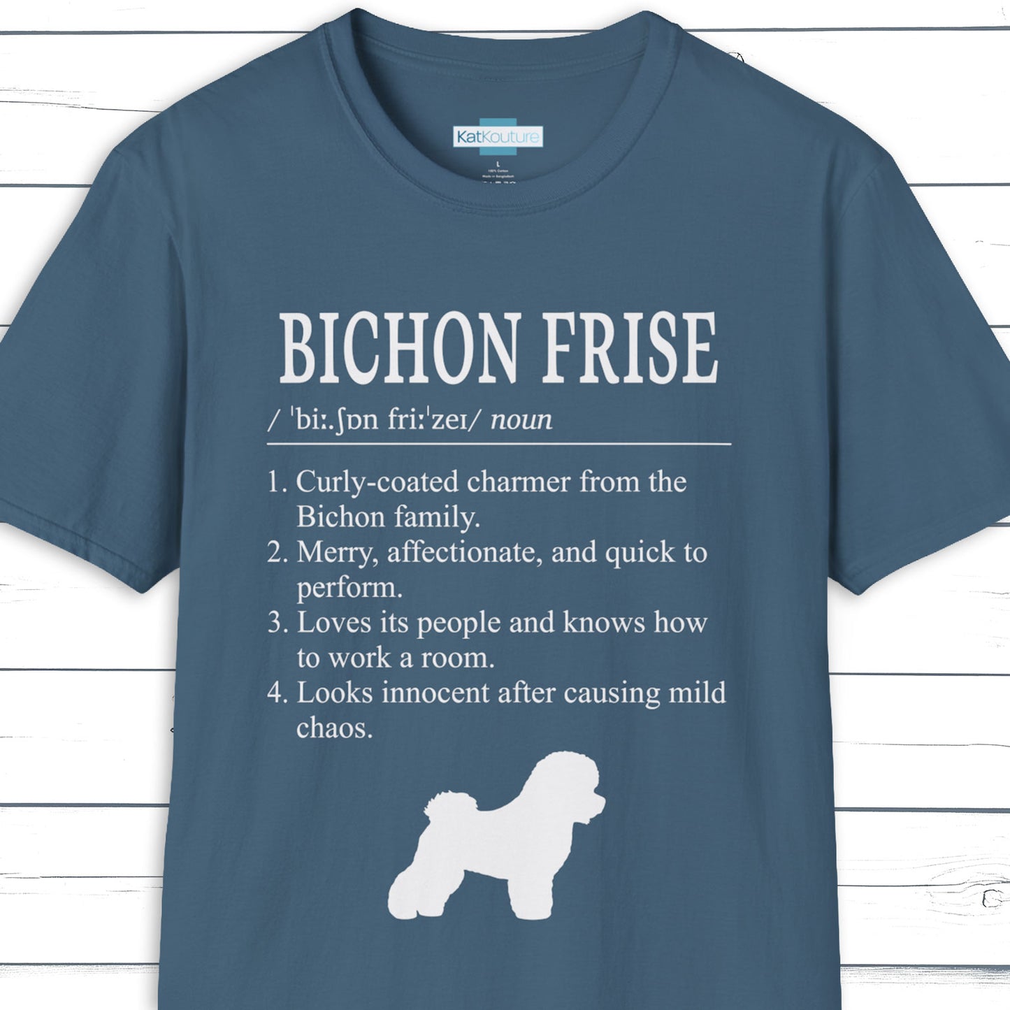 Bichon Frise Definition T-Shirt Dictionary Dogs Collection