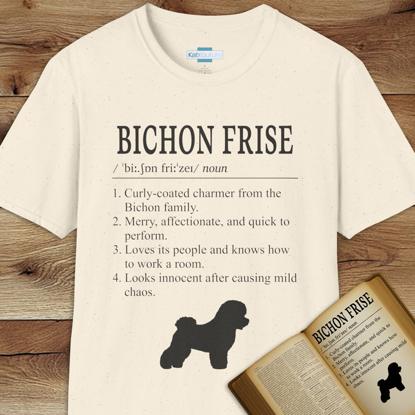 Bichon Frise Definition T-Shirt Dictionary Dogs Collection