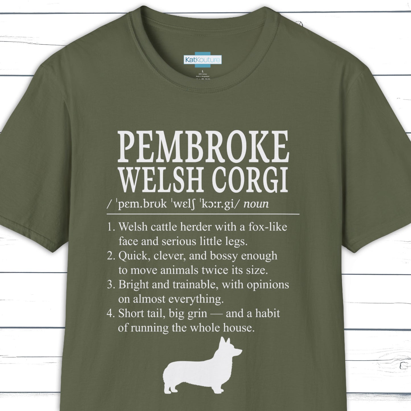 Pembroke Welsh Corgi Definition T-Shirt Dictionary Dogs Collection