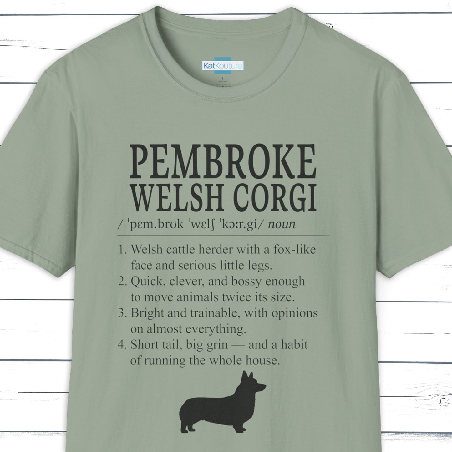 Pembroke Welsh Corgi Definition T-Shirt Dictionary Dogs Collection