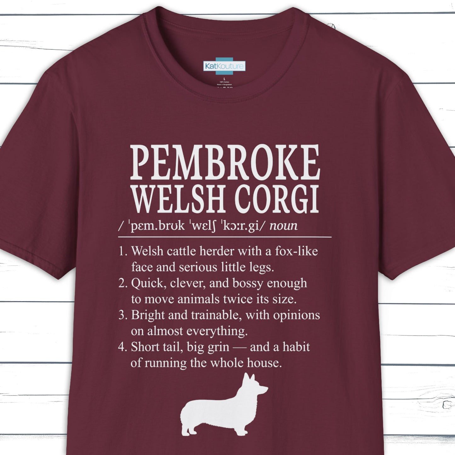 Pembroke Welsh Corgi Definition T-Shirt Dictionary Dogs Collection