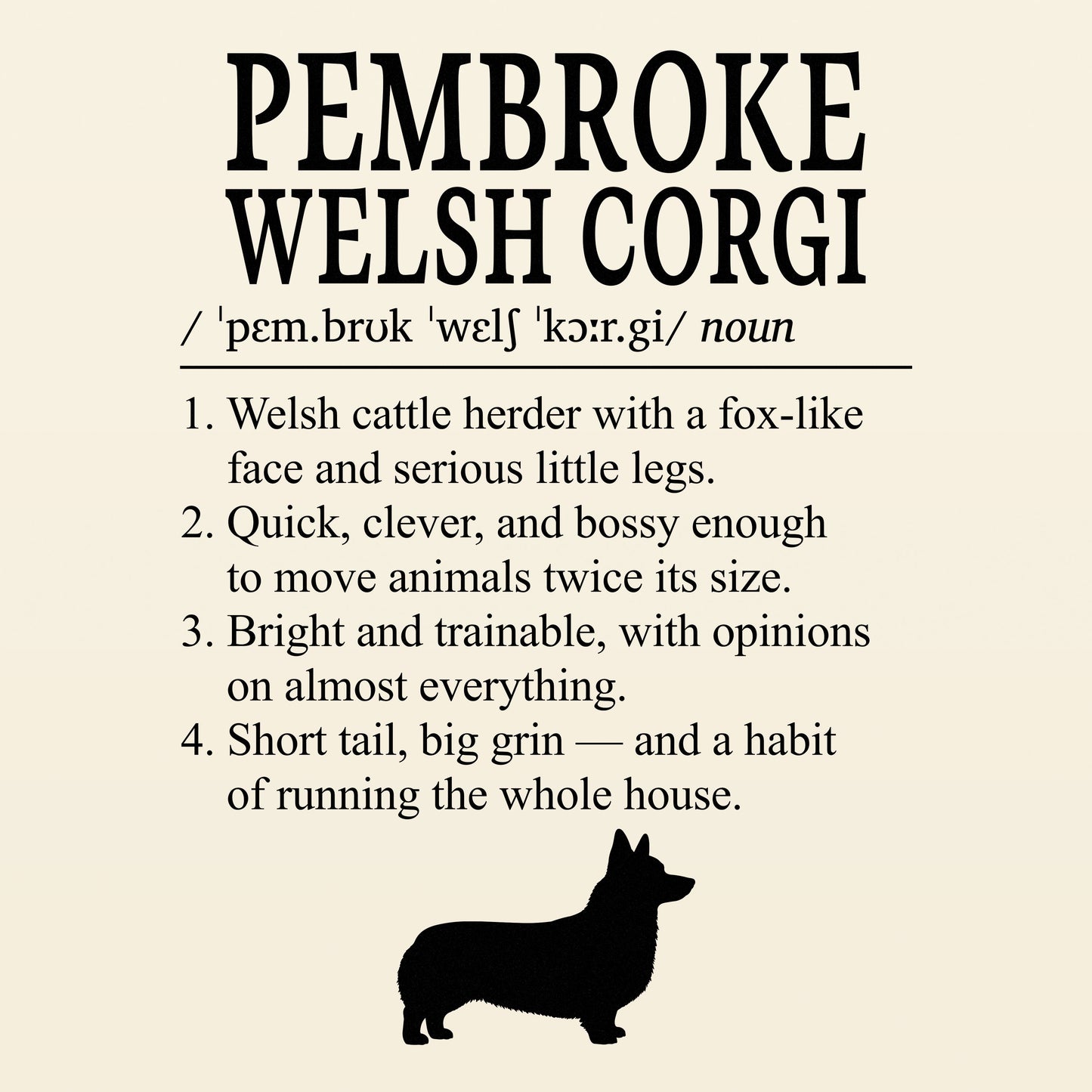 Pembroke Welsh Corgi Definition T-Shirt Dictionary Dogs Collection
