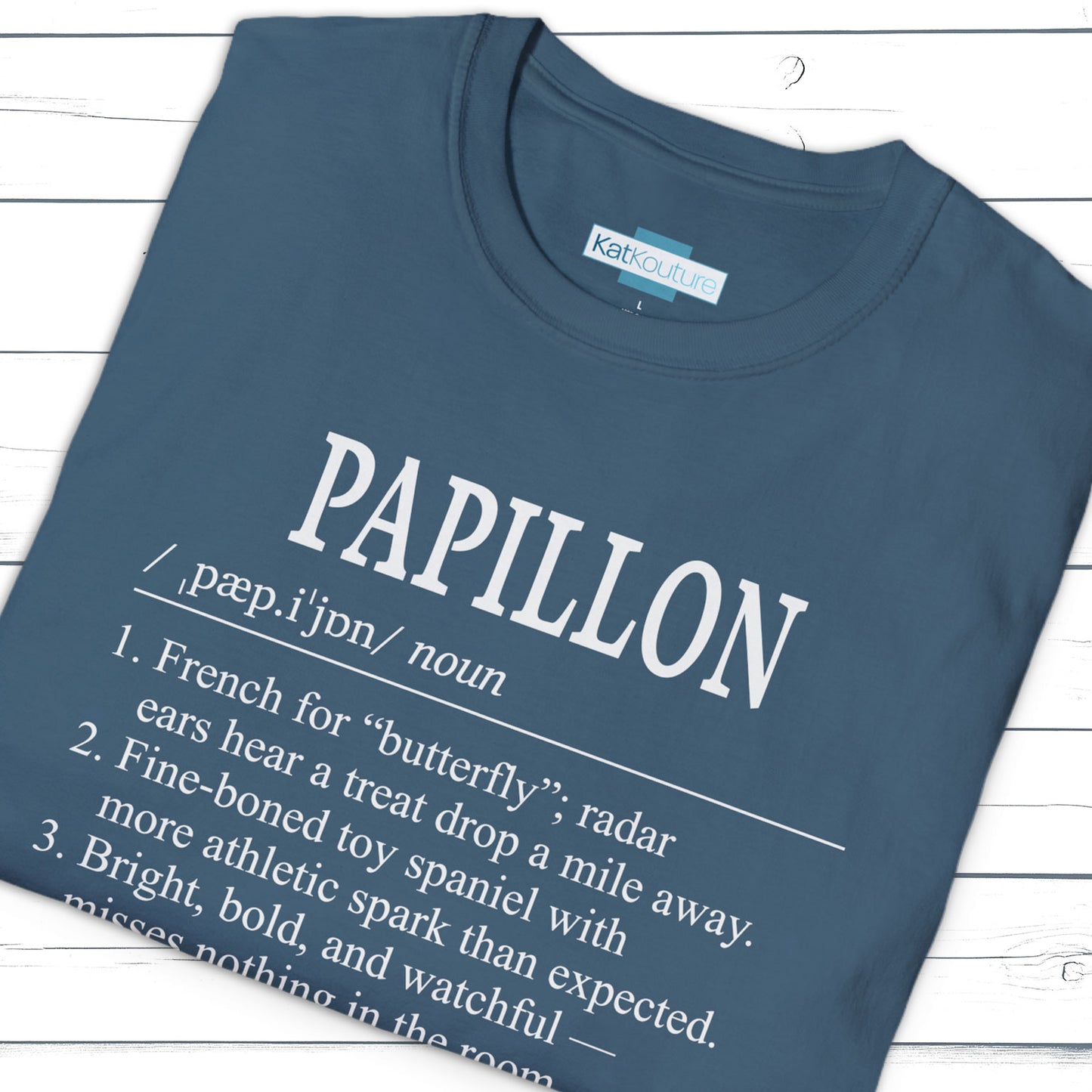 Papillon Definition T-Shirt Dictionary Dogs Collection
