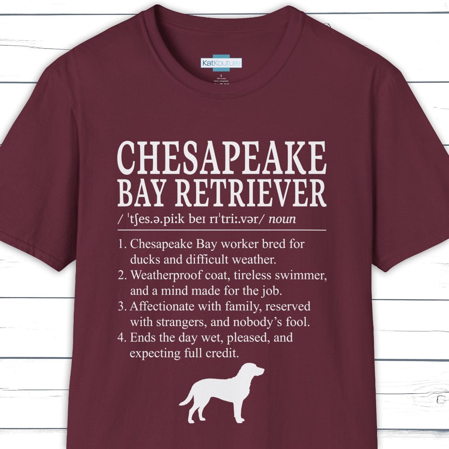 Chesapeake Ray Retriever Definition T-Shirt Dictionary Dogs Collection