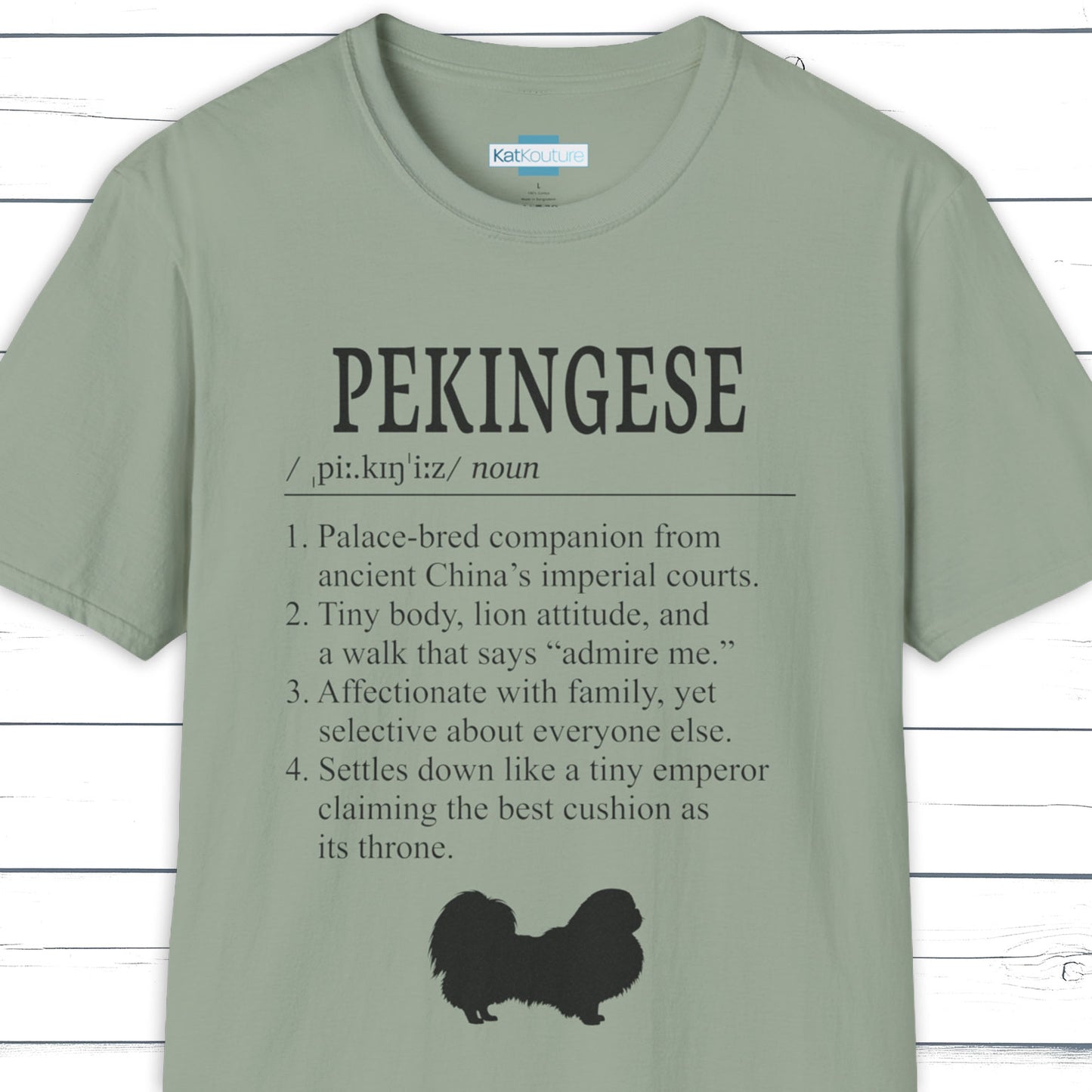Pekingese Definition T-Shirt Dictionary Dogs Collection