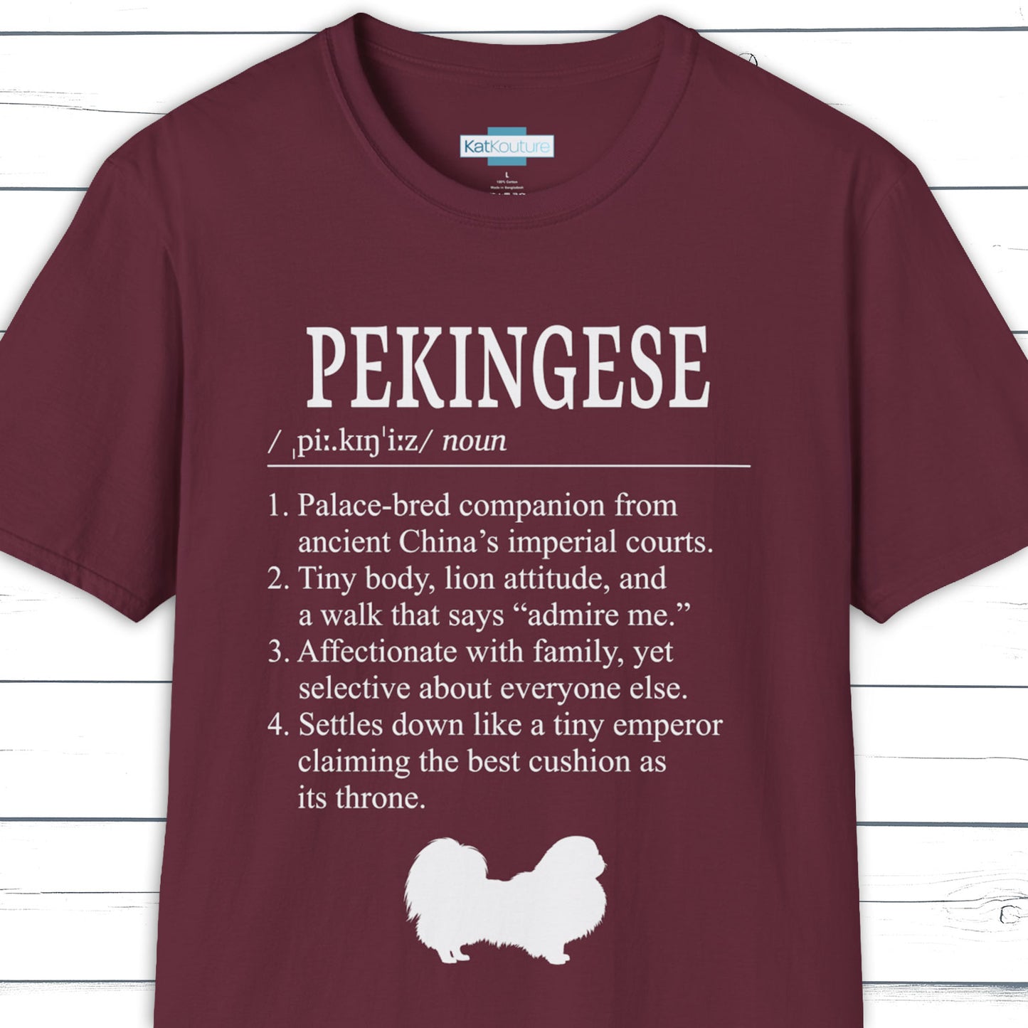 Pekingese Definition T-Shirt Dictionary Dogs Collection