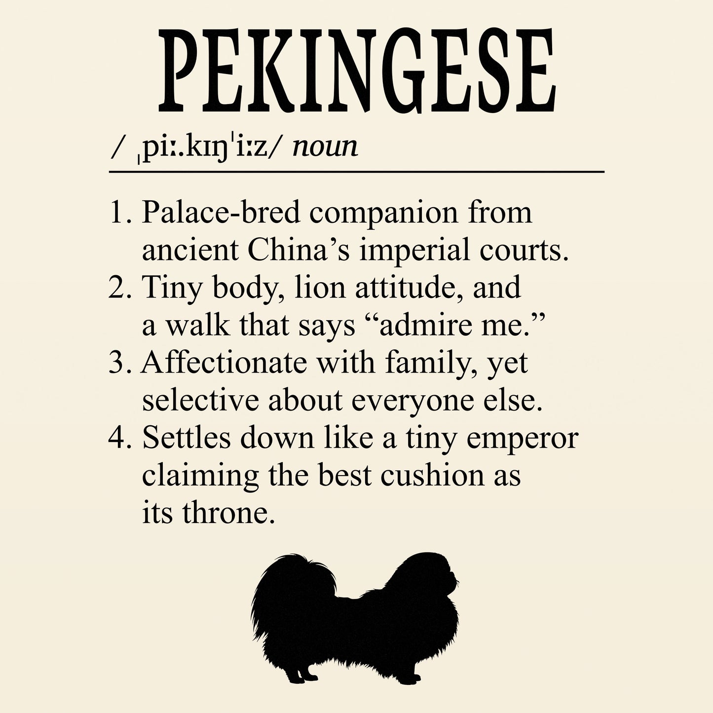 Pekingese Definition T-Shirt Dictionary Dogs Collection