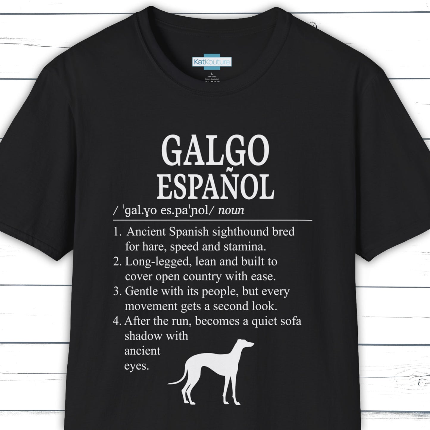 Galgo Español Definition T-Shirt Dictionary Dogs Collection
