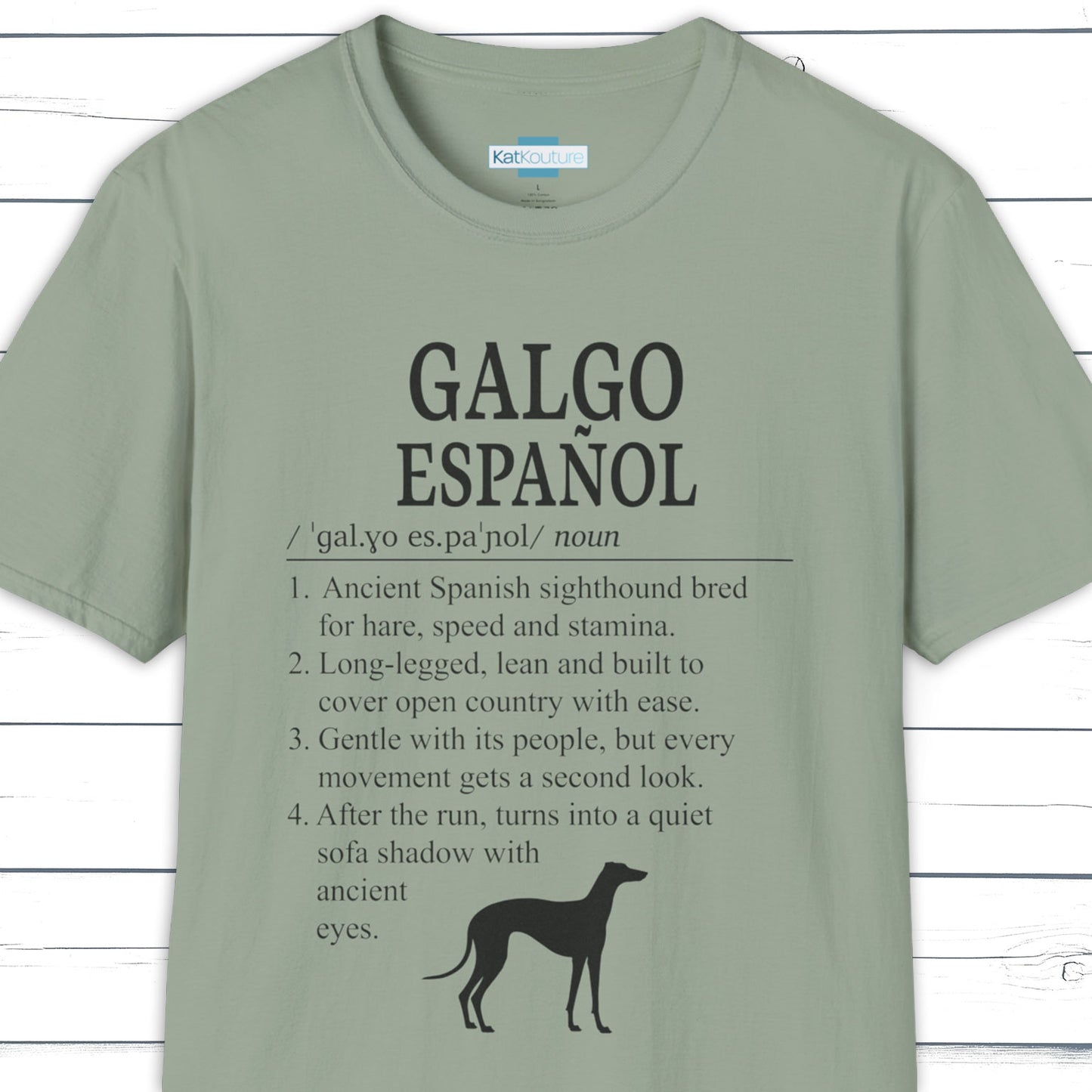 Galgo Español Definition T-Shirt Dictionary Dogs Collection
