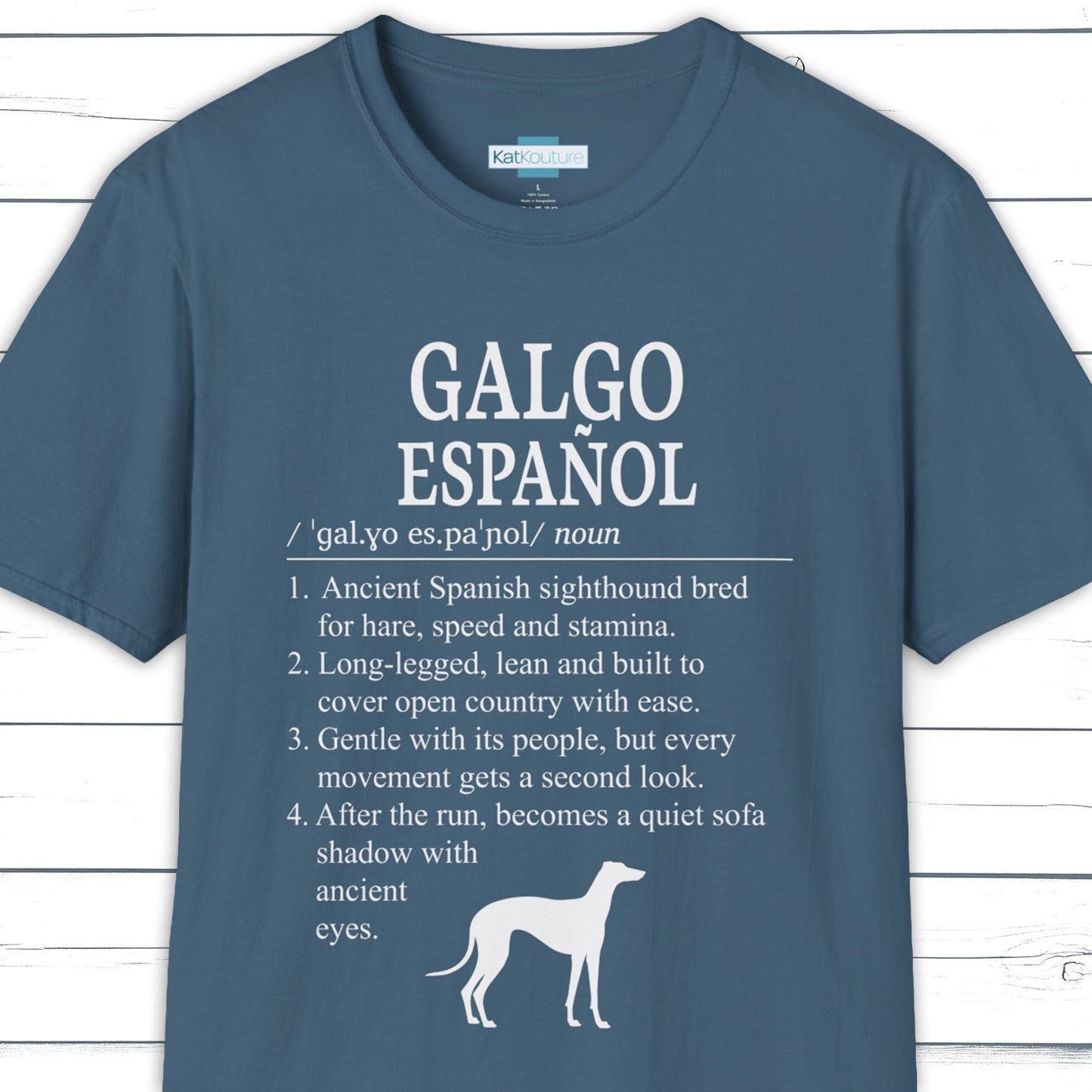 Galgo Español Definition T-Shirt Dictionary Dogs Collection