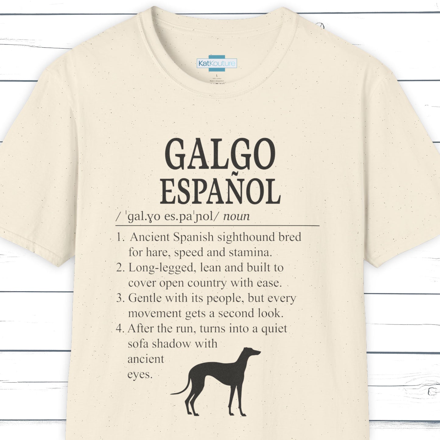 Galgo Español Definition T-Shirt Dictionary Dogs Collection