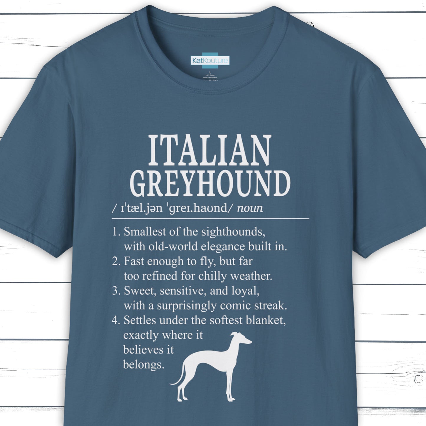 Italian Greyhound Definition T-Shirt Dictionary Dogs Collection