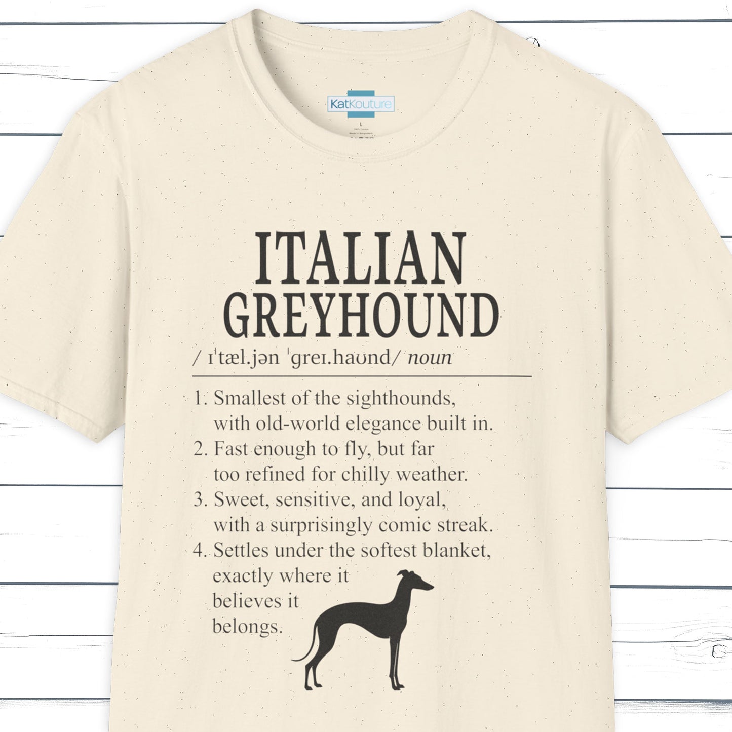 Italian Greyhound Definition T-Shirt Dictionary Dogs Collection