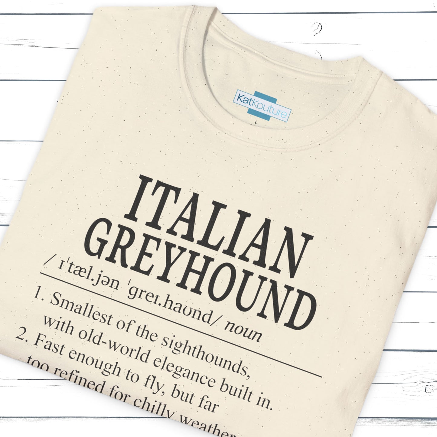 Italian Greyhound Definition T-Shirt Dictionary Dogs Collection