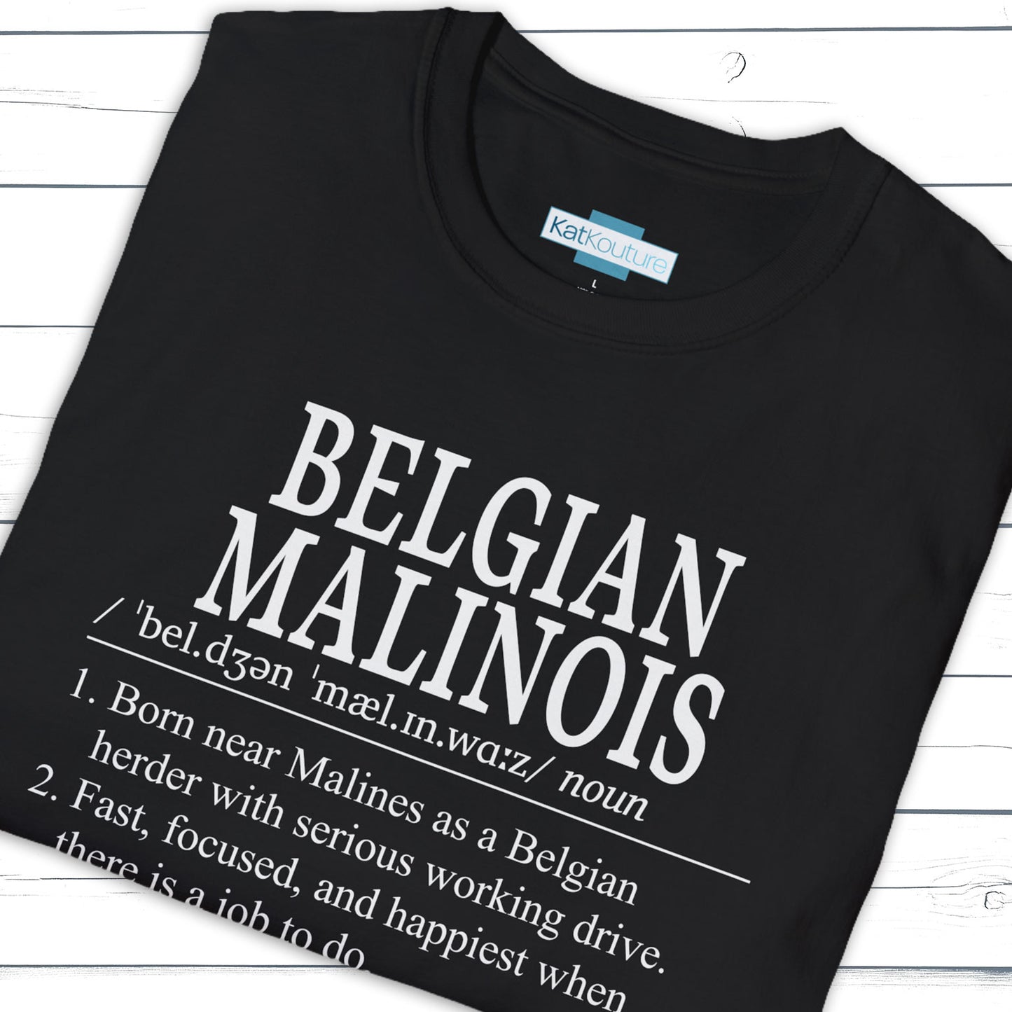 Belgian Malinois Definition T-Shirt Dictionary Dogs Collection