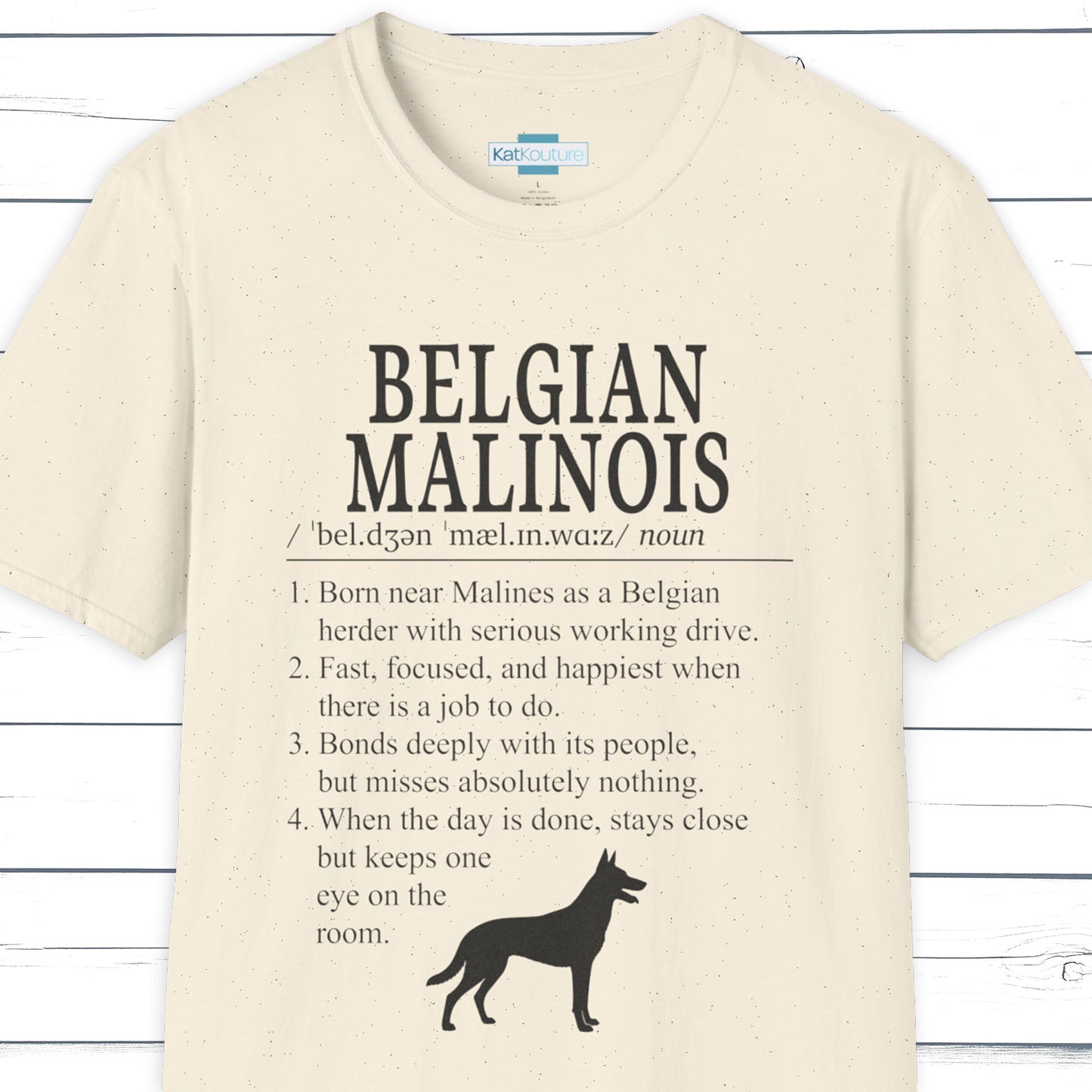 Belgian Malinois Definition T-Shirt Dictionary Dogs Collection