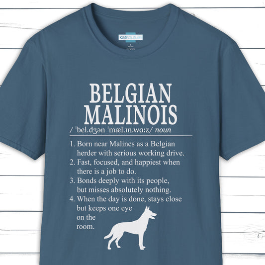 Belgian Malinois Definition T-Shirt Dictionary Dogs Collection