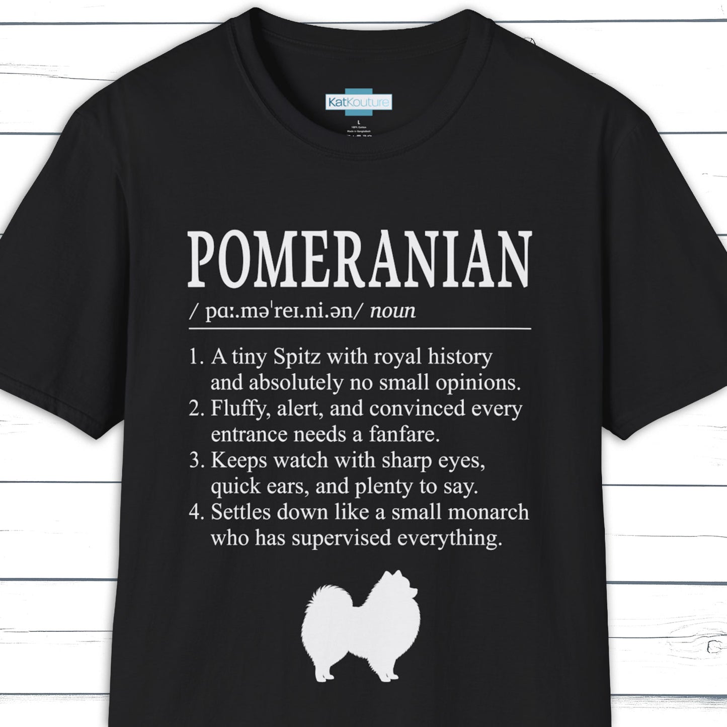Pomeranian Definition T-Shirt Dictionary Dogs Collection