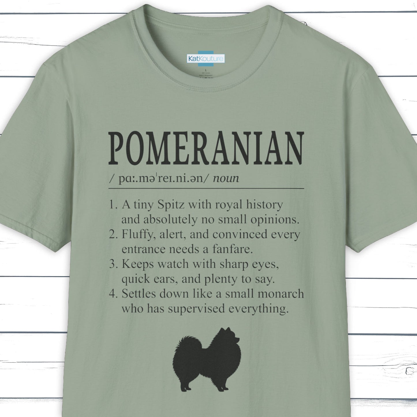 Pomeranian Definition T-Shirt Dictionary Dogs Collection
