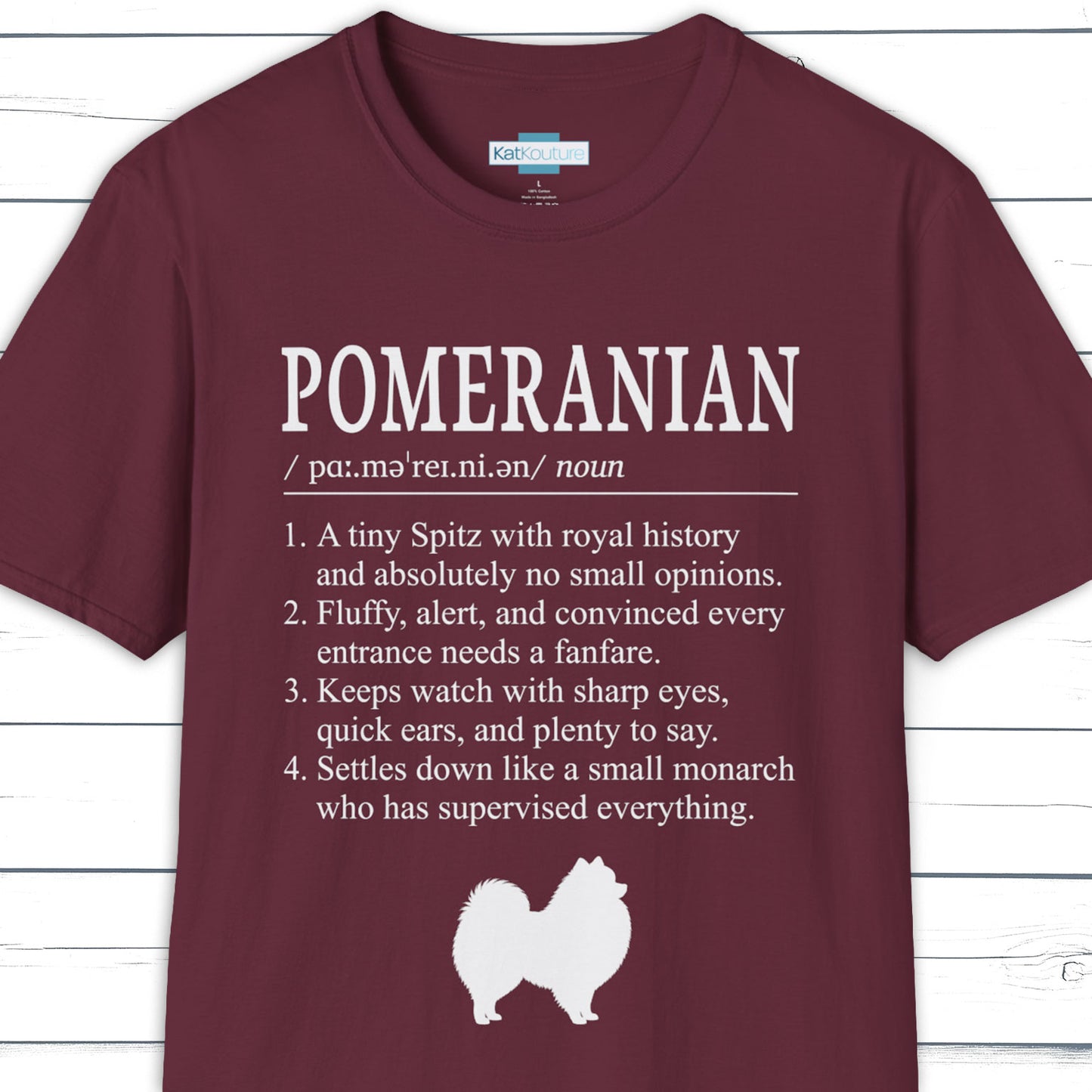 Pomeranian Definition T-Shirt Dictionary Dogs Collection