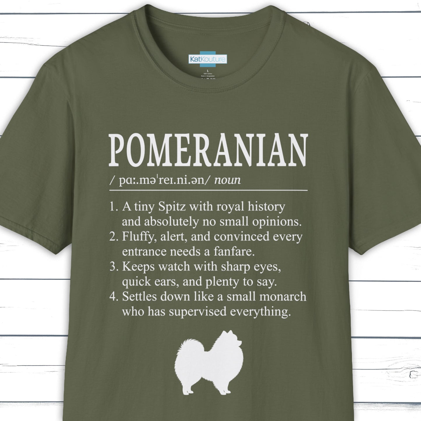 Pomeranian Definition T-Shirt Dictionary Dogs Collection