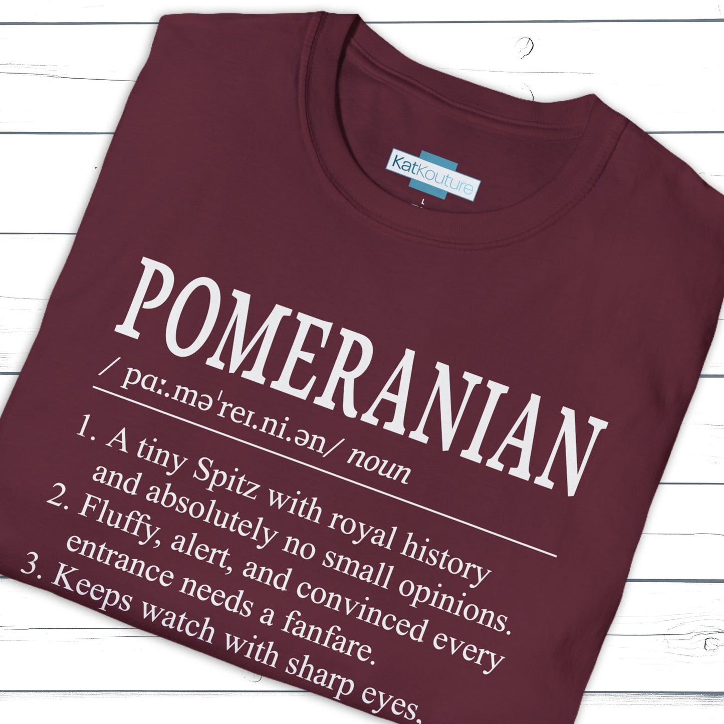 Pomeranian Definition T-Shirt Dictionary Dogs Collection