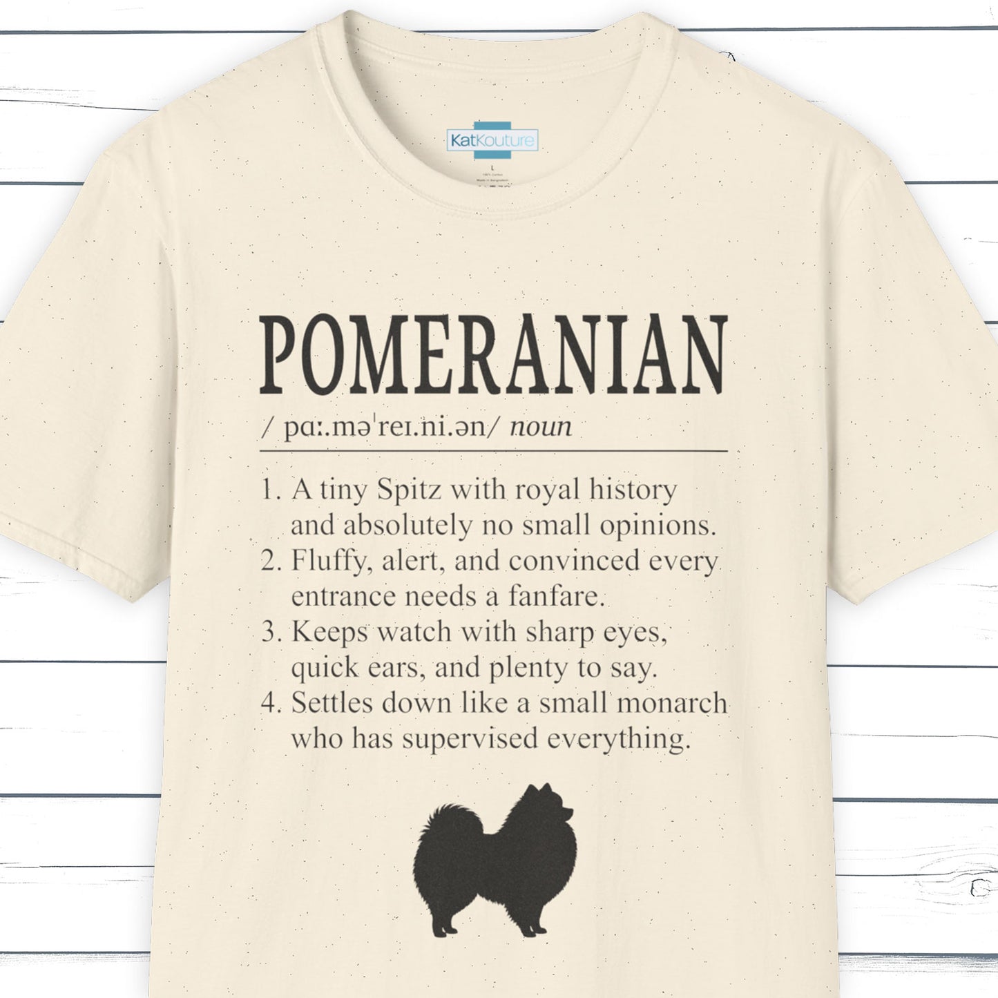 Pomeranian Definition T-Shirt Dictionary Dogs Collection