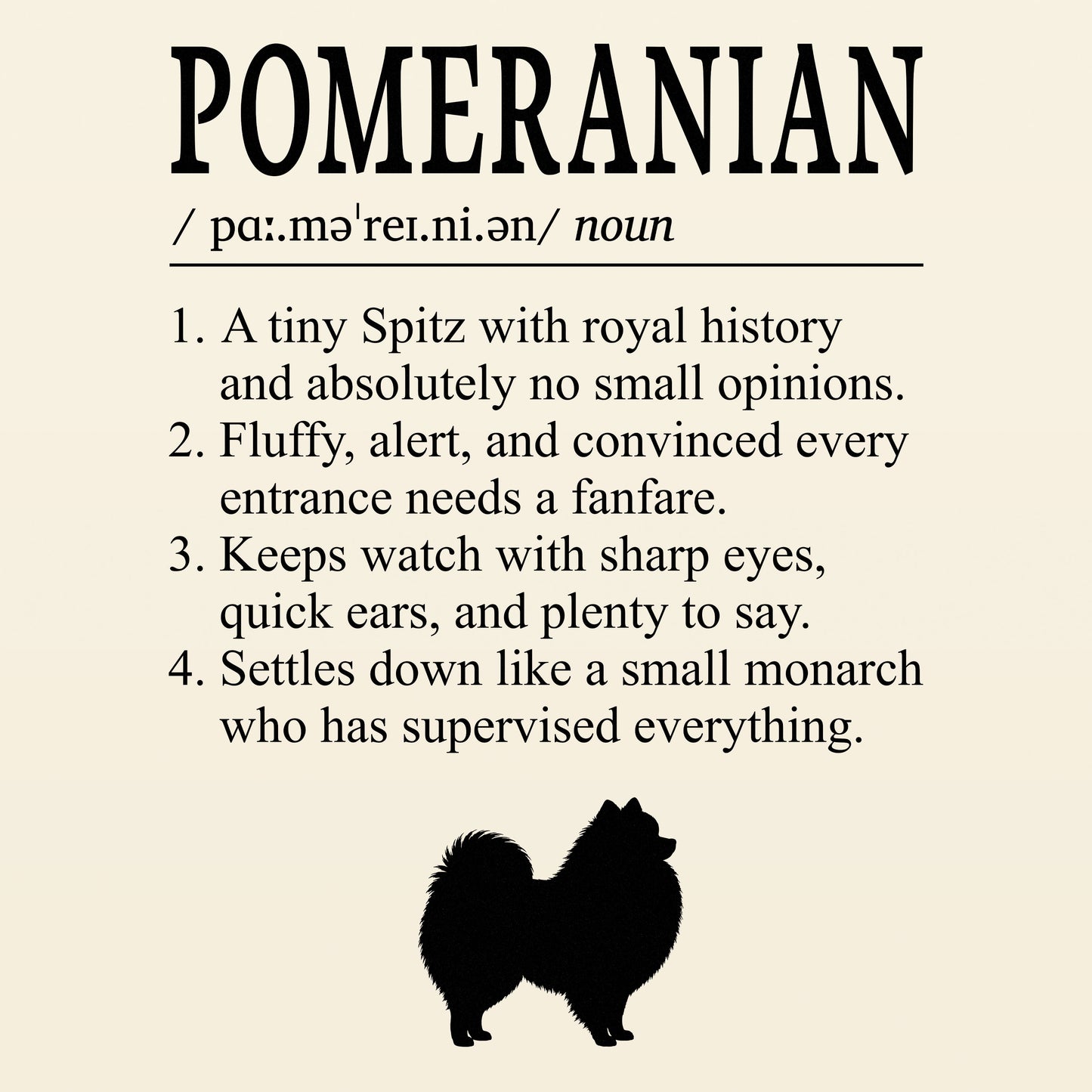 Pomeranian Definition T-Shirt Dictionary Dogs Collection