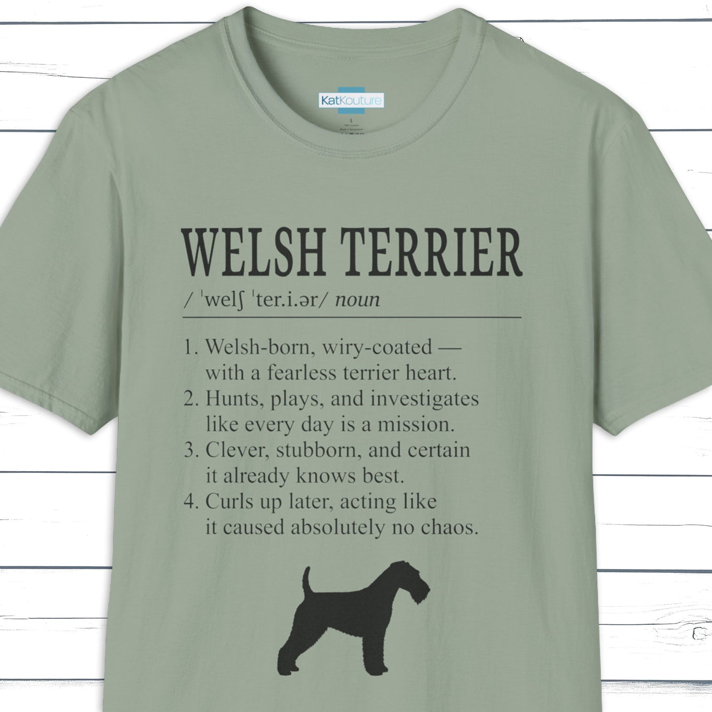 Welsh Terrier Definition T-Shirt Dictionary Dogs Collection