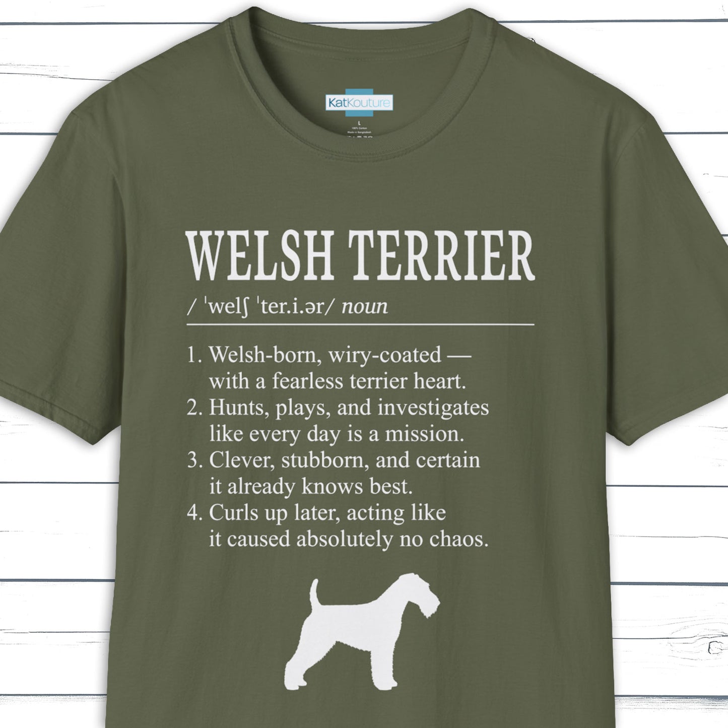 Welsh Terrier Definition T-Shirt Dictionary Dogs Collection