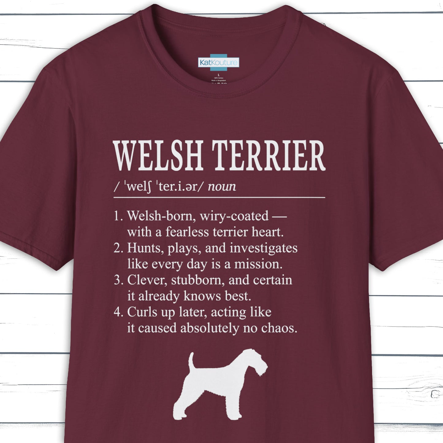 Welsh Terrier Definition T-Shirt Dictionary Dogs Collection