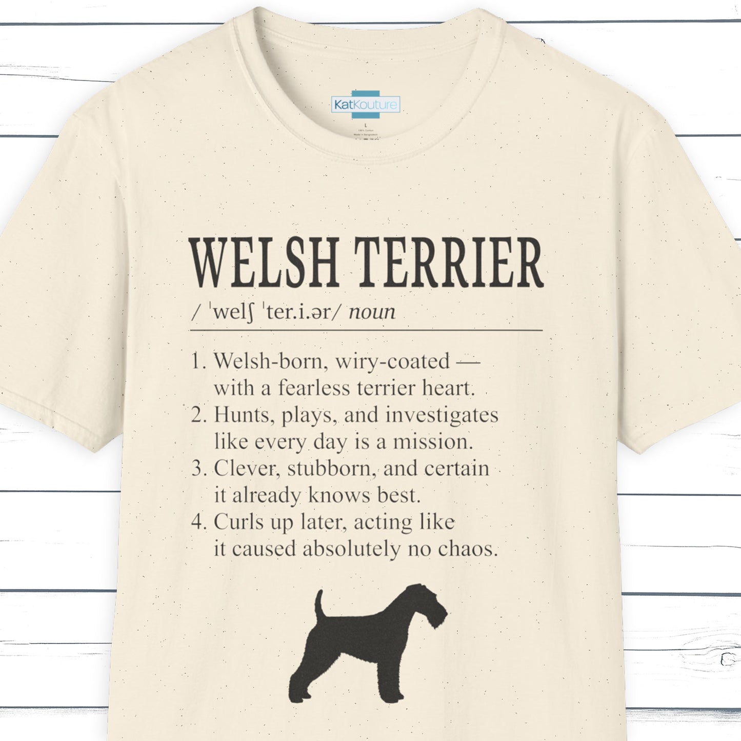 Welsh Terrier Definition T-Shirt Dictionary Dogs Collection
