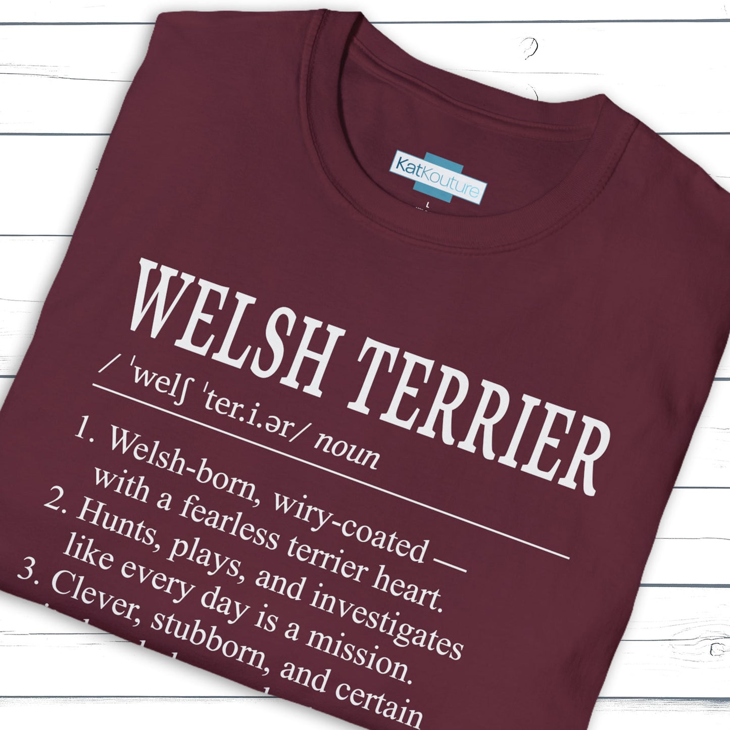 Welsh Terrier Definition T-Shirt Dictionary Dogs Collection