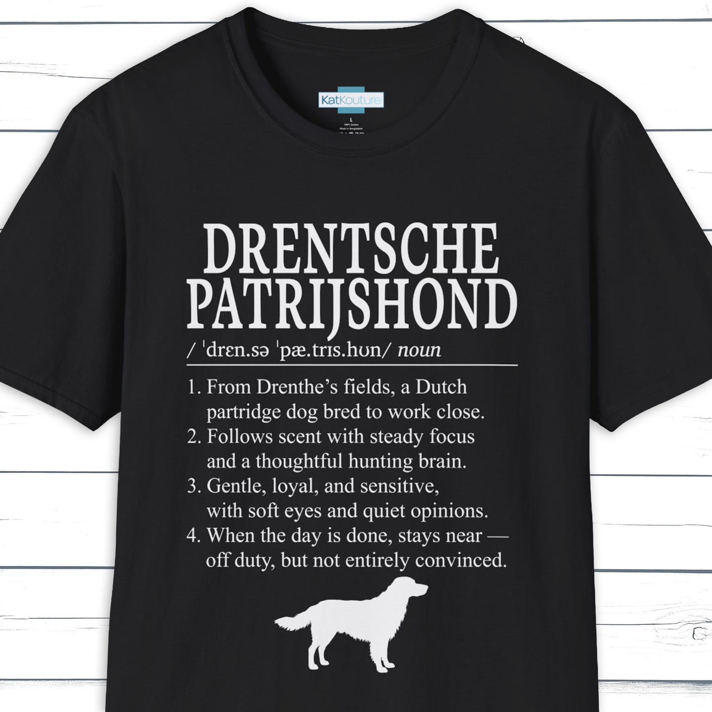 Drentsche Patrijshond Definition T-Shirt Dictionary Dogs Collection