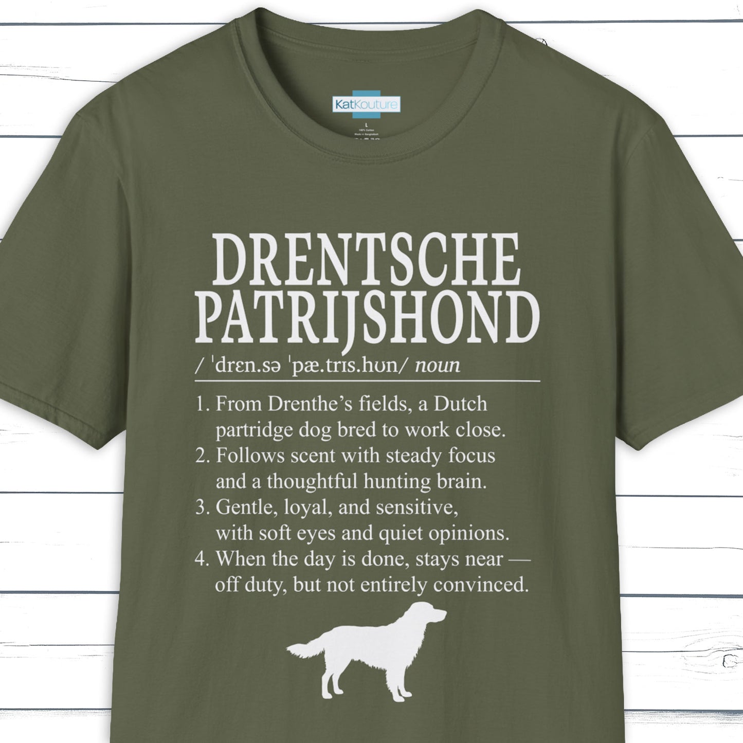 Drentsche Patrijshond Definition T-Shirt Dictionary Dogs Collection