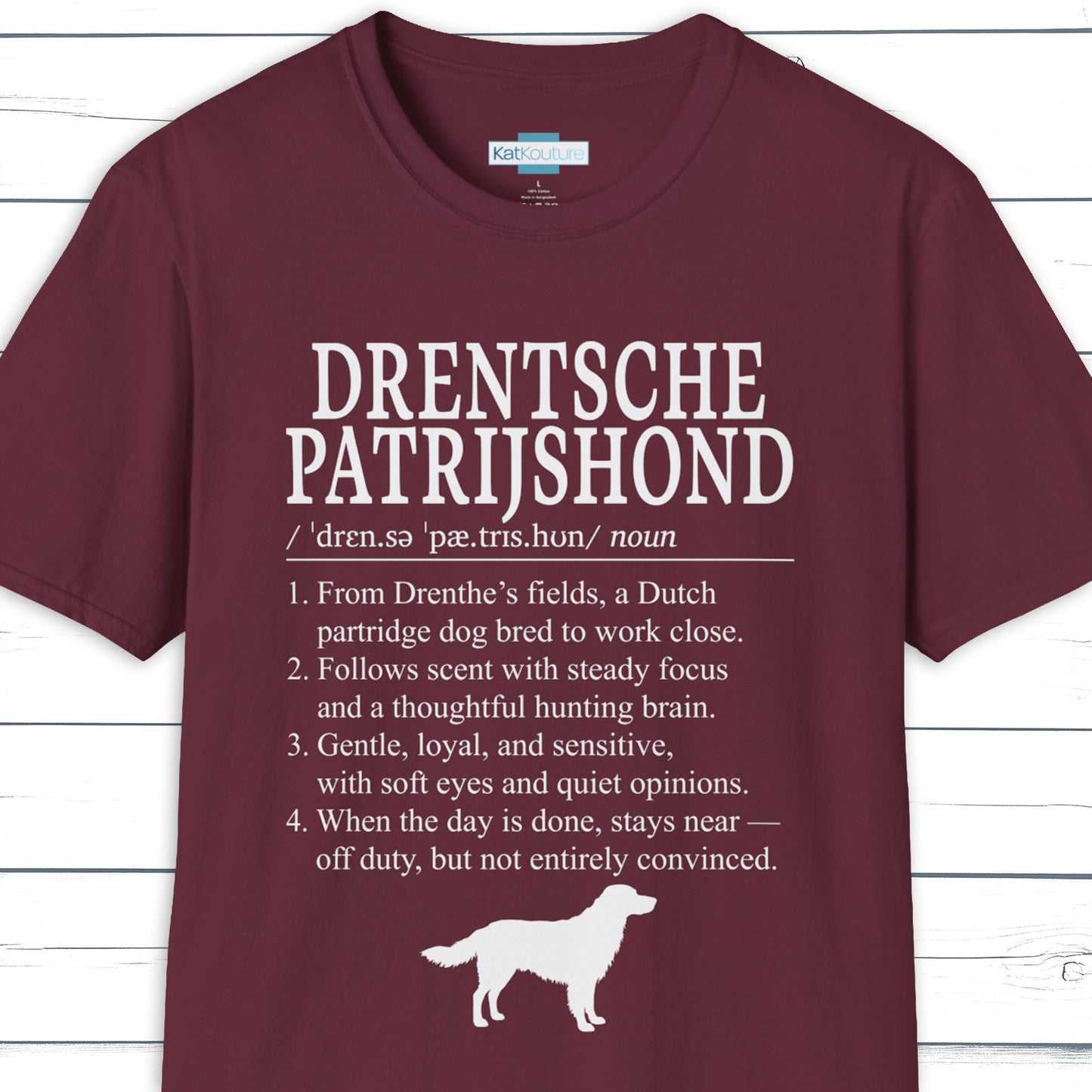 Drentsche Patrijshond Definition T-Shirt Dictionary Dogs Collection