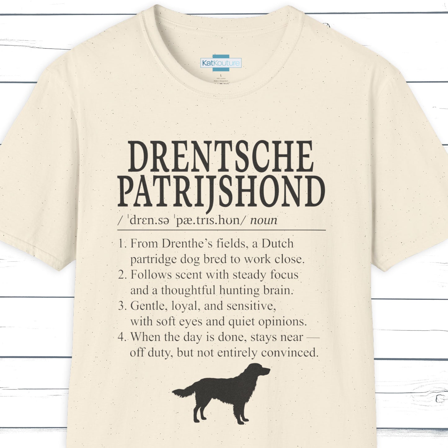 Drentsche Patrijshond Definition T-Shirt Dictionary Dogs Collection