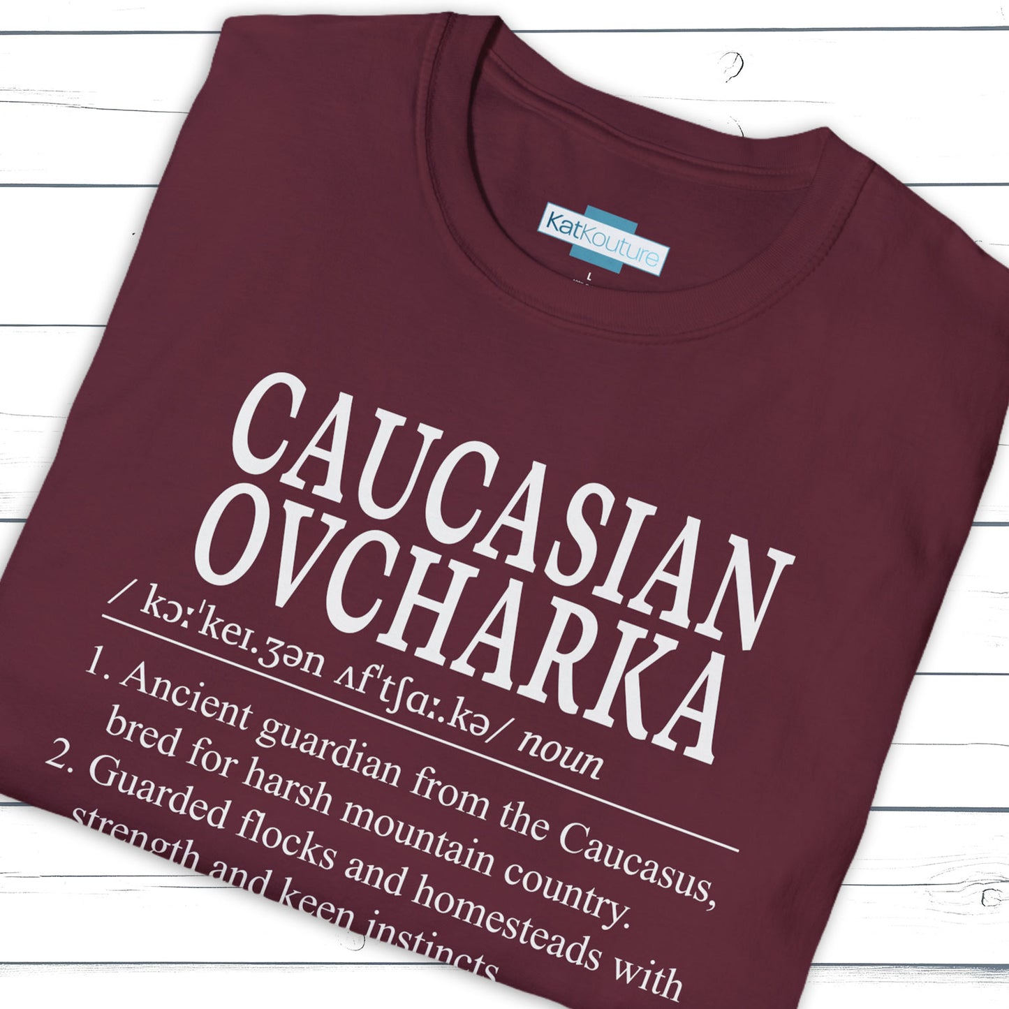 Caucasian Ovcharka Definition T-Shirt Dictionary Dogs Collection