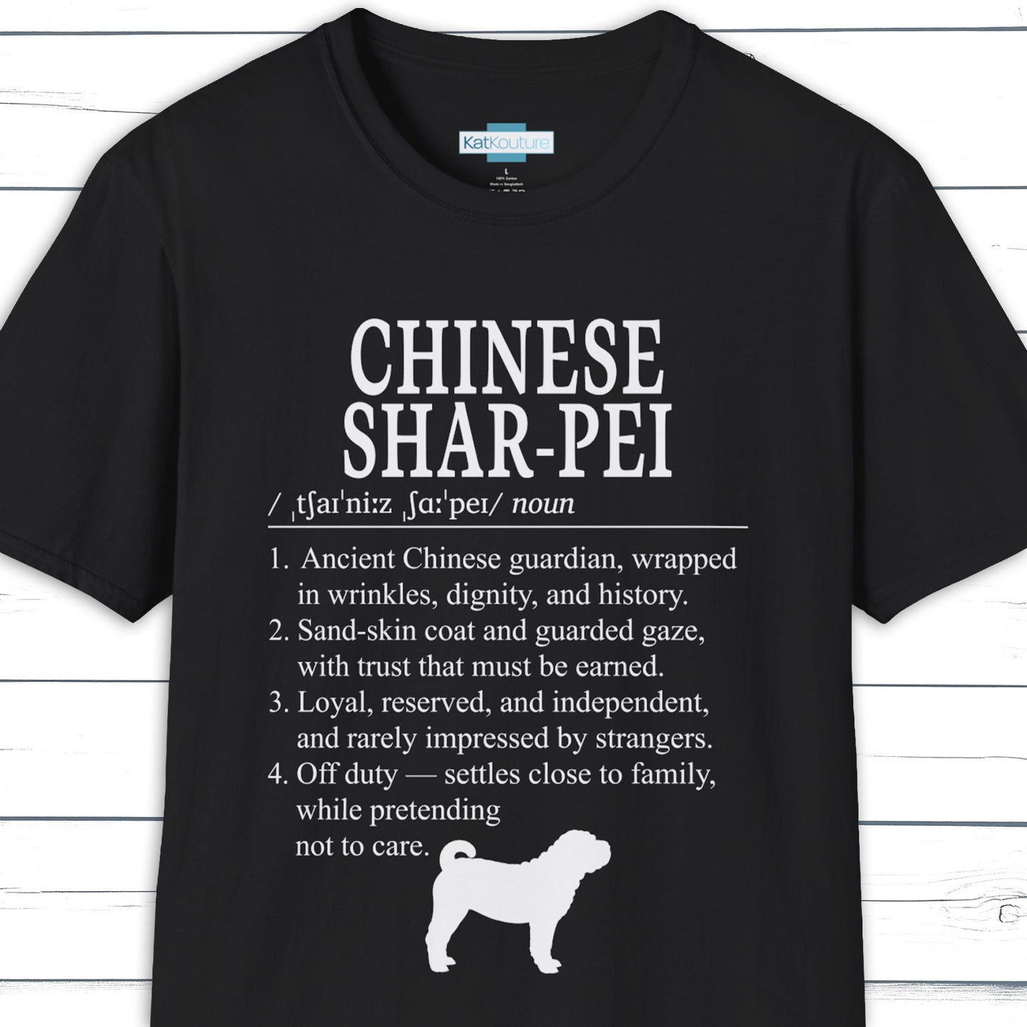 Chinese Shar-Pei Definition T-Shirt Dictionary Dogs Collection