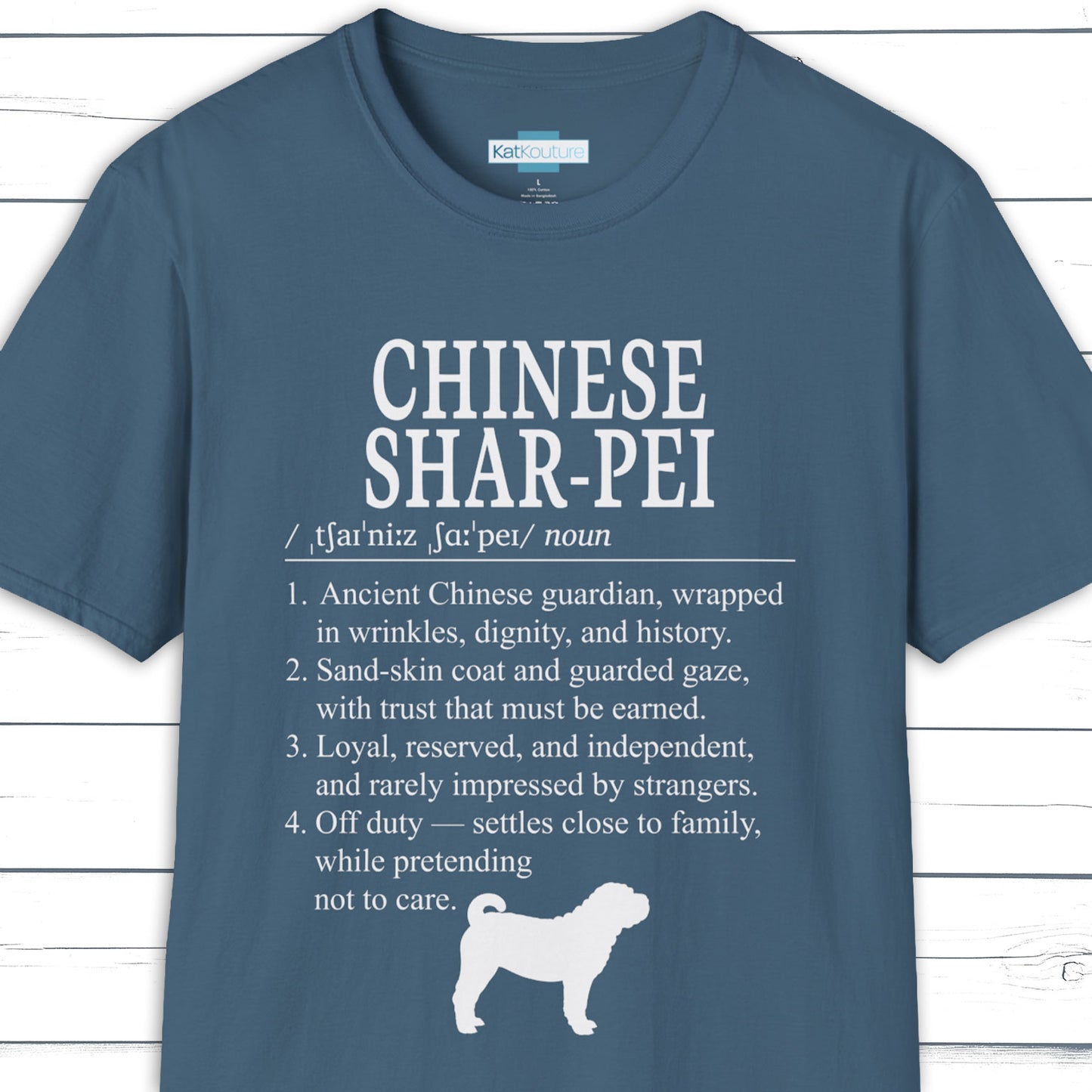 Chinese Shar-Pei Definition T-Shirt Dictionary Dogs Collection