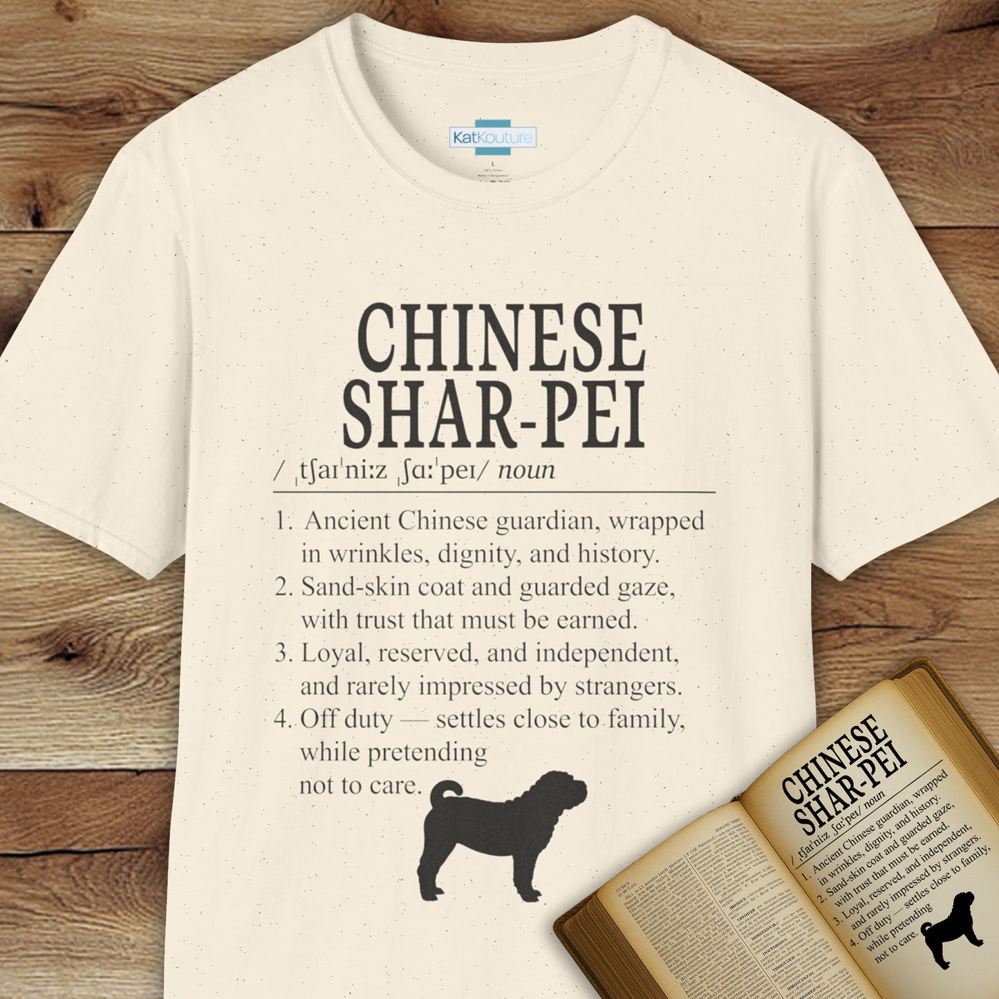 Chinese Shar-Pei Definition T-Shirt Dictionary Dogs Collection